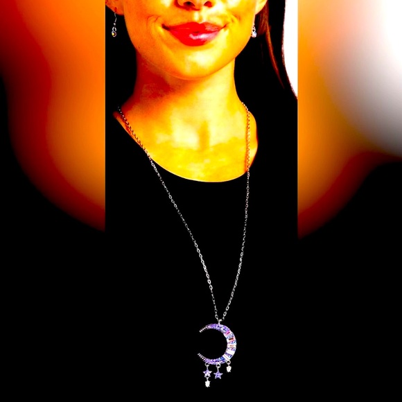 🔥🌙🔥 BEAUTIFUL❗️ PAPARAZZI “LUNAR LANDMARK” PURPLE NECKLACE❗️🔥🌙🔥 - Picture 3 of 5